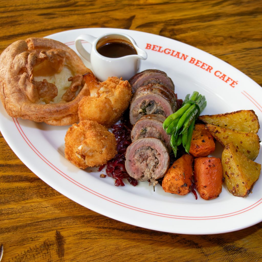 Elevating the traditional weekend menu, the Belgian Beer Café in Barsha Heights introduces a unique stuffed beef tenderloin Sunday roast for September.